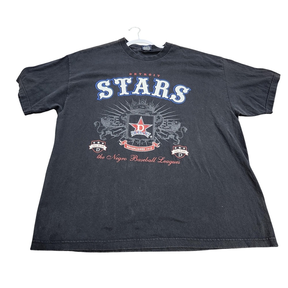 Detroit Stars Shirt Mens 2XL Black Negro Leagues Baseball BigBoygear Graphic Tee